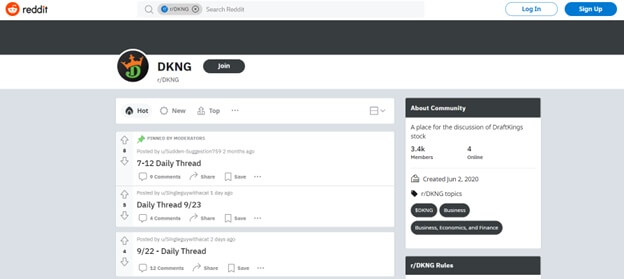 DraftKings Sportsbook on reddit
